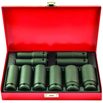 10pc 1/2” Dr SAE Deep Impact Socket Set 6pt