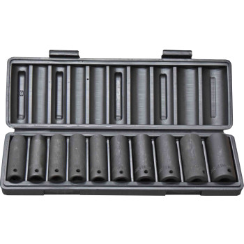 10pc 1/2” Dr Metric Deep Impact Socket Set 6pt