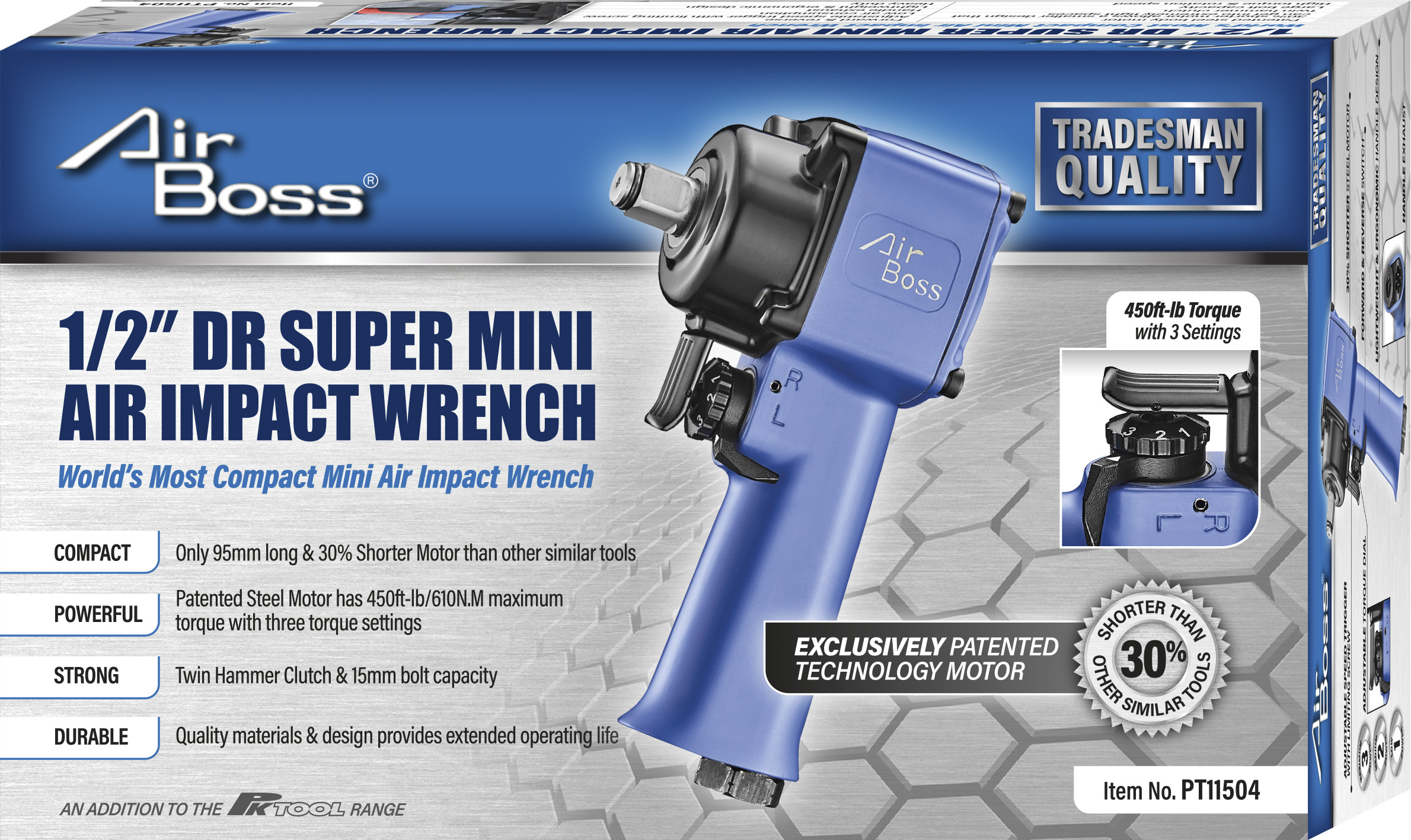 1/2” DR SUPER MINI AIR IMPACT WRENCH