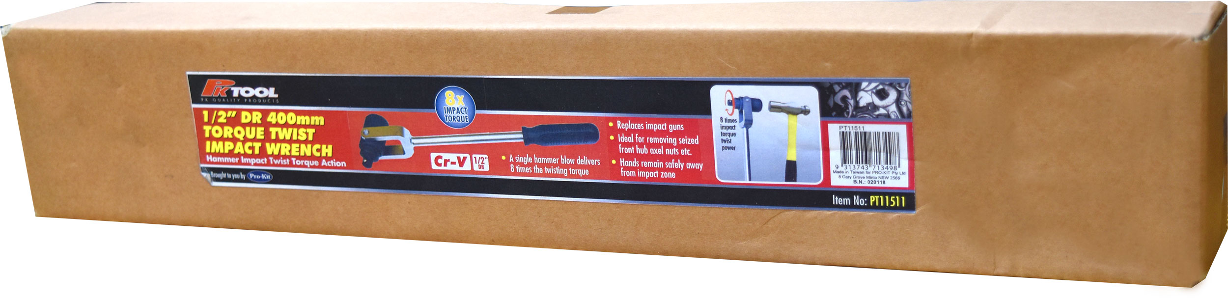 400mm 1/2” Dr Torque Twist Impact Wrench
