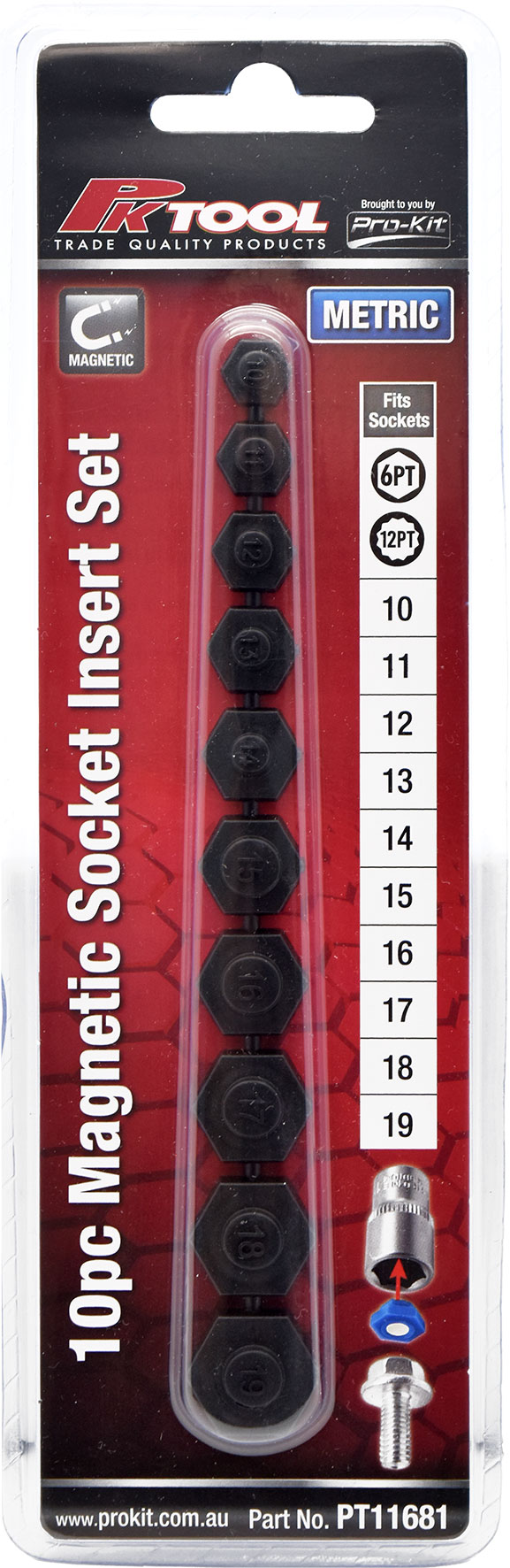 10pc Magnetic Socket Insert Set