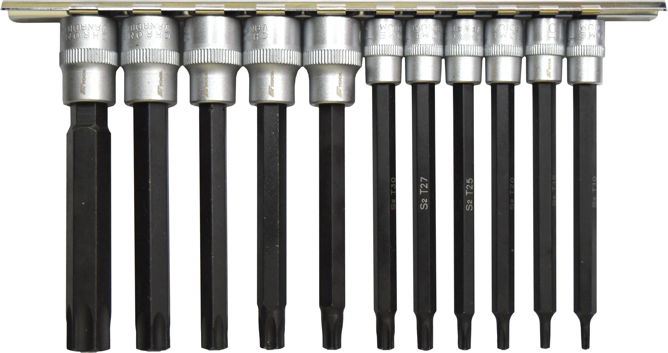 11pc 1/4” to 3/8” Dr Magnetic Star Bits Socket Set 6pt