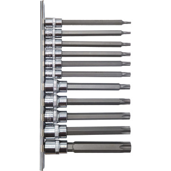 11pc 1/4” to 3/8” Dr Long Star Bits Socket Set 6pt
