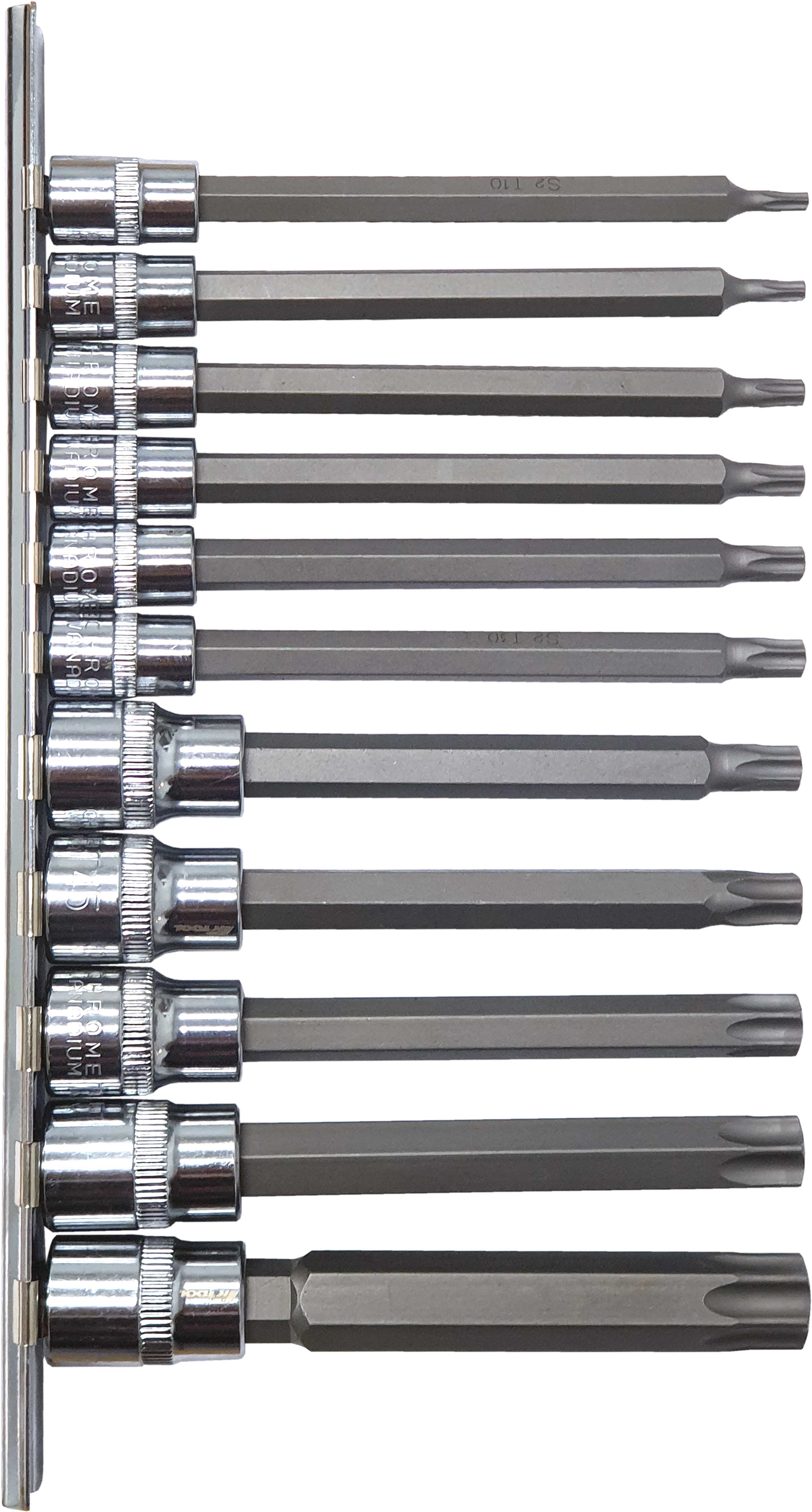 11pc 1/4” to 3/8” Dr Long Star Bits Socket Set 6pt