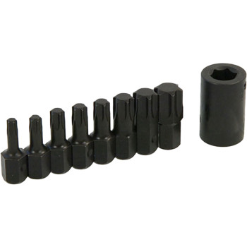 9pc 12mm Hex Dr Impact Star Bit Set