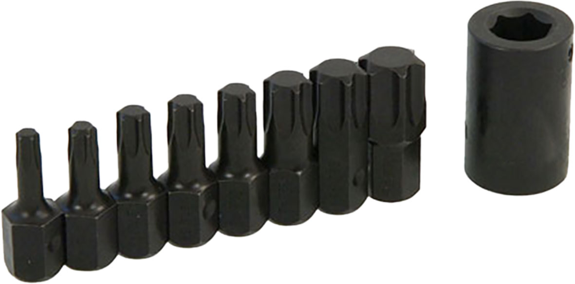 9pc 12mm Hex Dr Impact Star Bit Set