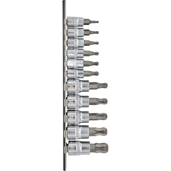 11pc 1/4” to 3/8” Dr Ball End Star Bit Socket Set