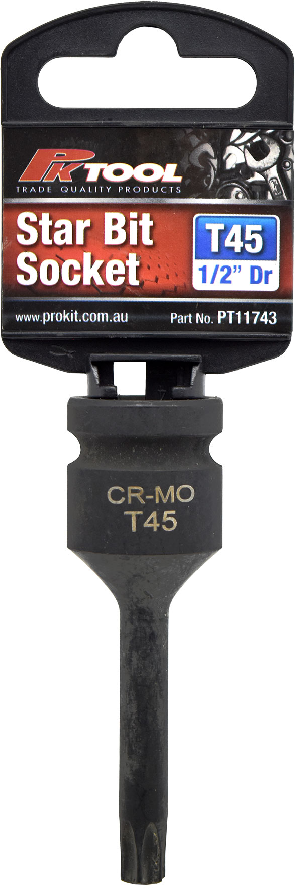 78mm 1/2” Dr Impact Star Bits Socket T45 6pt