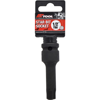 78mm 1/2” Dr Impact Star Bits Socket T60 6pt