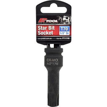 78mm 1/2” Dr Impact Star Bits Socket T70 6pt