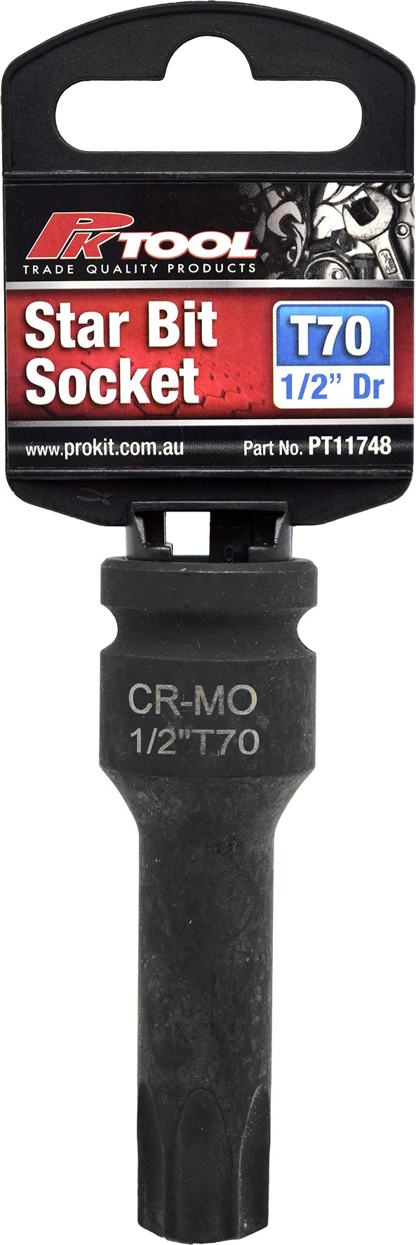 78mm 1/2” Dr Impact Star Bits Socket T70 6pt