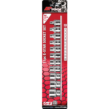 11pc 3/8” Dr E-Star Socket Set 6pt