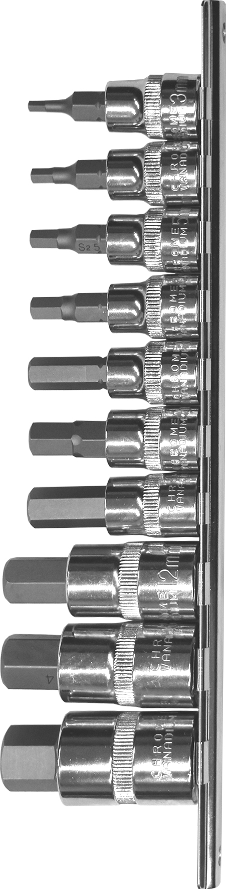 10pc 3/8” & 1/2” DR METRIC HEX BITS SOCKET SET
