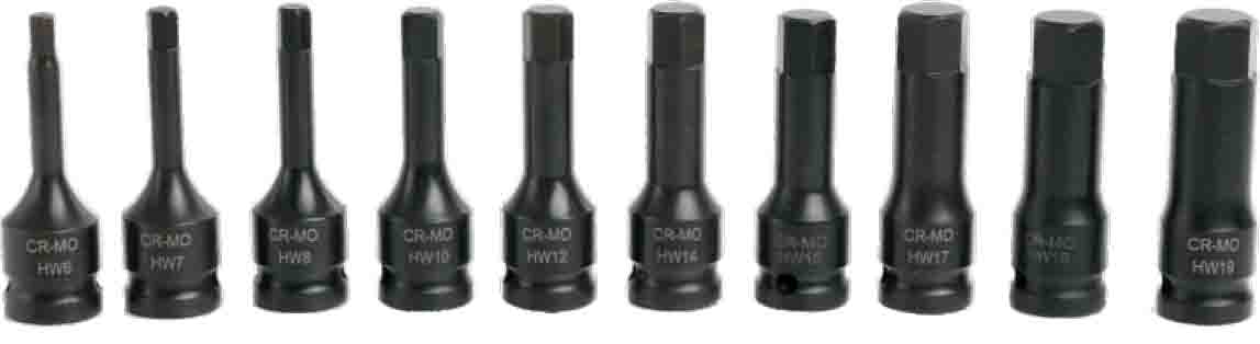 20pc 78mm 1/2˝ Dr Hex Bit Impact Socket Master Set