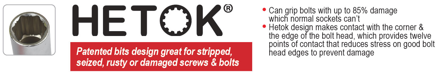 42pc S2 STEEL HETOK COMBINATION BITS SET
