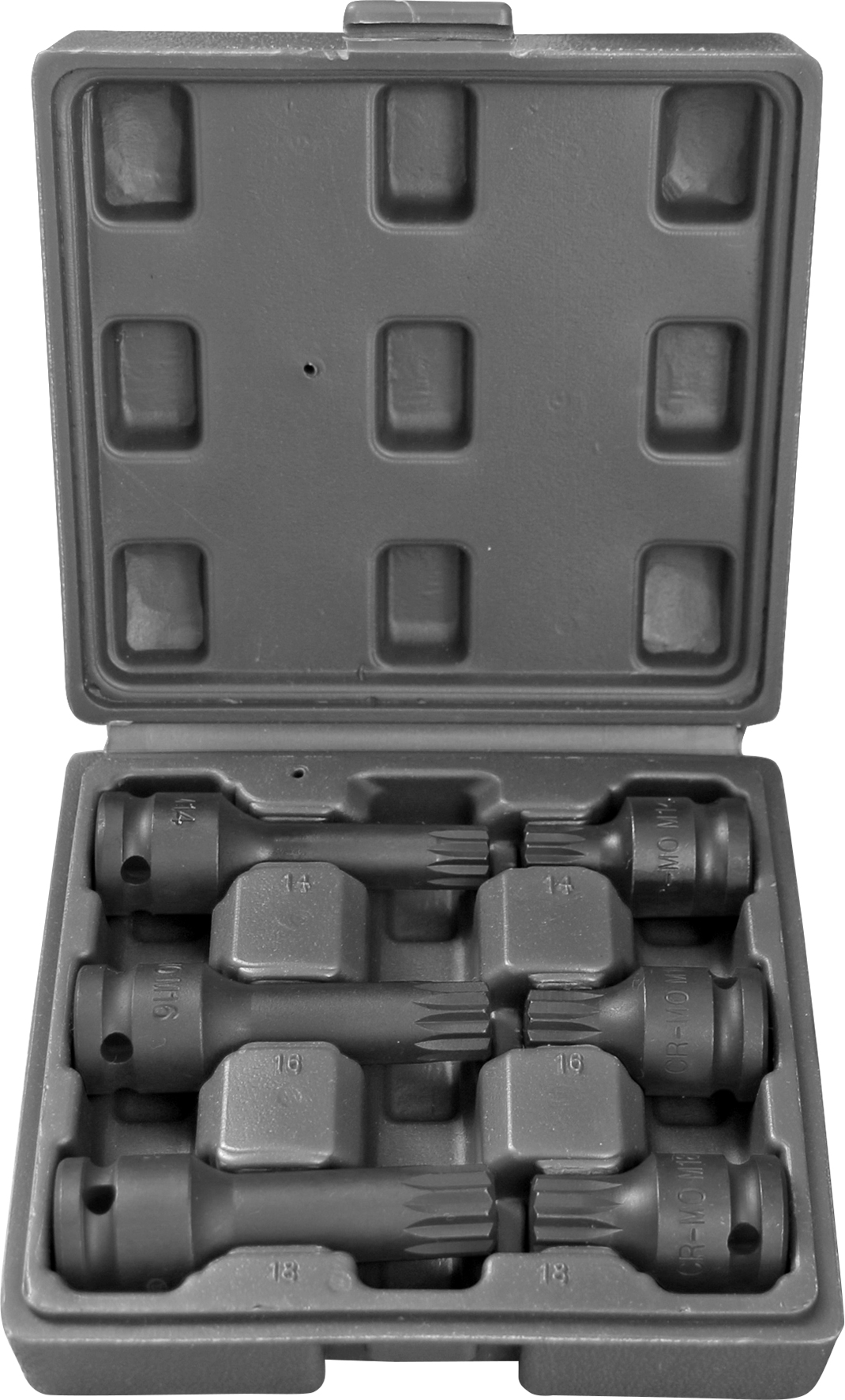6pc 1/2” DR IMPACT SPLINE BITS SOCKET SET