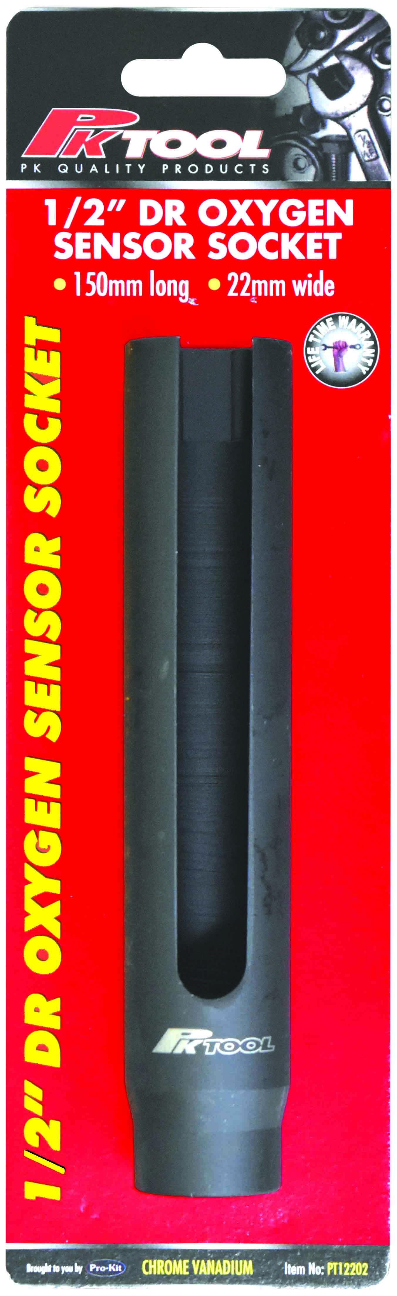 1/2” Dr 150mm 22mm Thin Walled Oxygen Sensor Socket
