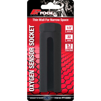 1/2” Dr 22mm Thin Walled Oxygen Sensor Socket
