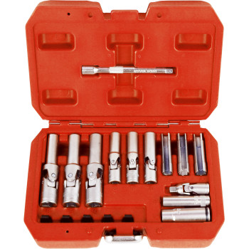 18pc 1/4" & 3/8" Dr Glow Plug with Glow Plug Tip Protection Caps Socket Set
