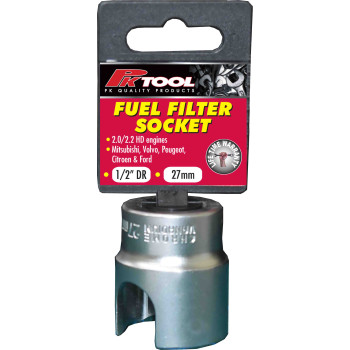 1/2" Dr Fuel Filter 27mm Socket for Plastic Filter Covers Socket
