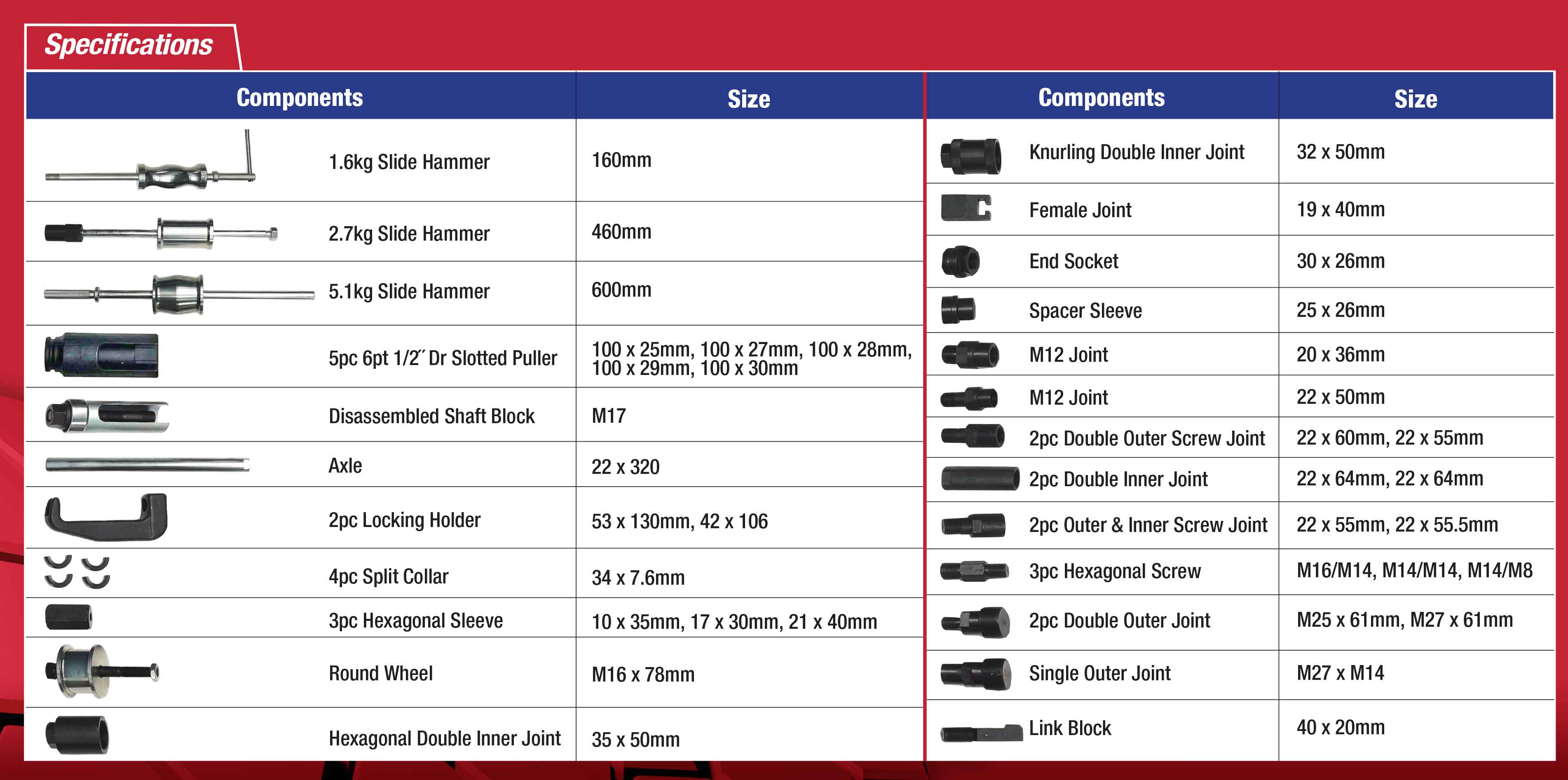 40pc Diesel Injector Extractor Master Kit