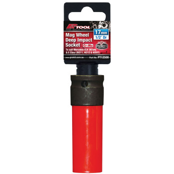 17mm 1/2” Dr Mag Wheel Cr-V Metric Deep Impact Socket To Suit Mercedes Glk W204, E Class, 211, W212 & W207