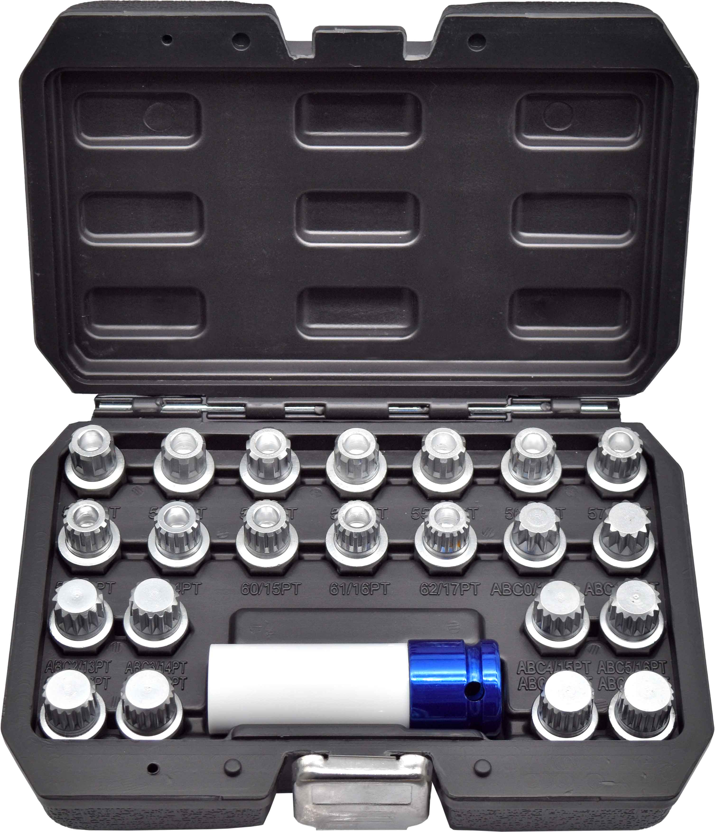 23pc VW Locking Wheel Nut Socket Set