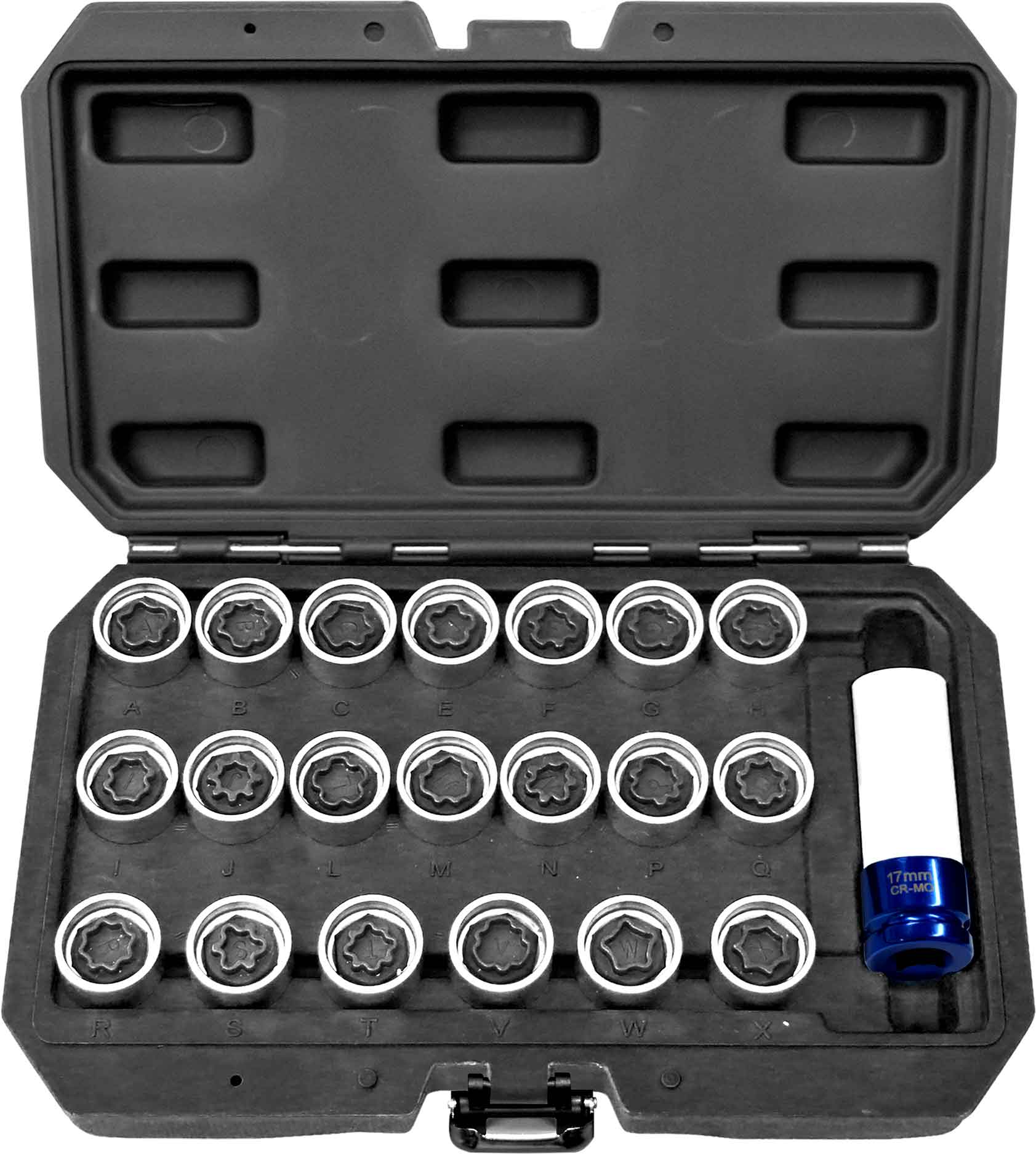 21pc AUDI Locking Wheel Nut Socket Set
