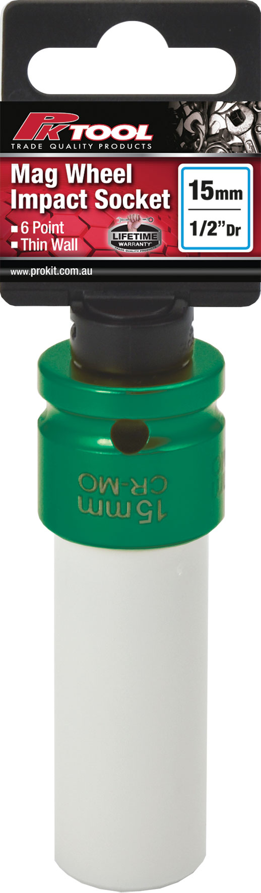 15mm 1/2” Dr Mag Wheel Deep Impact Sockets 6pt