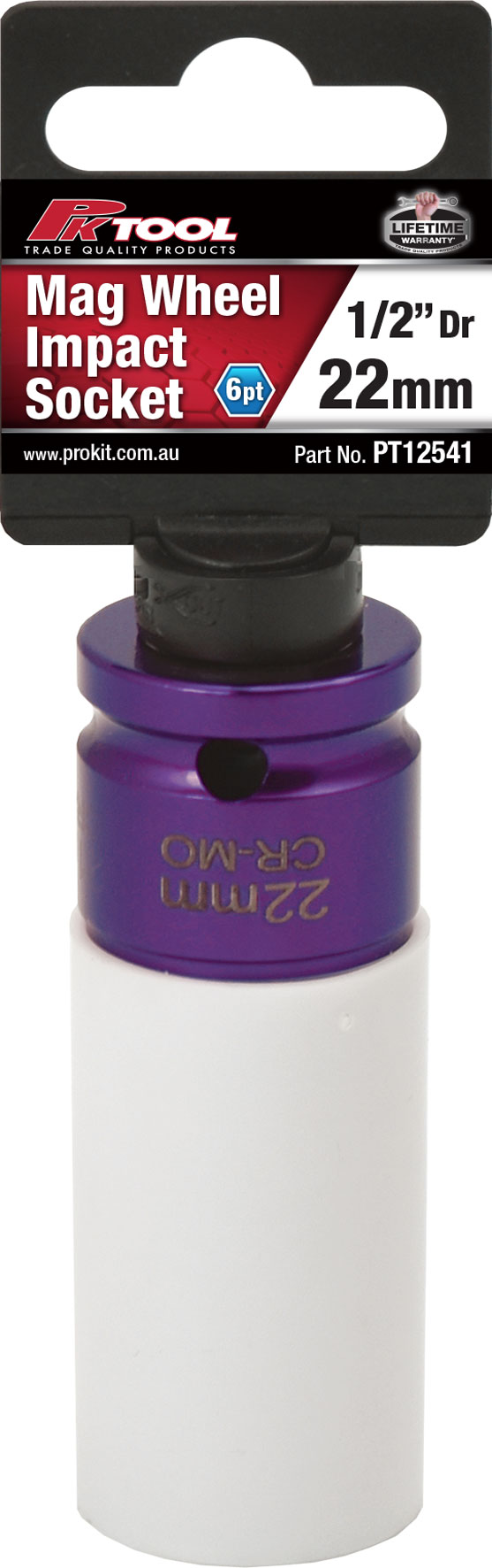 22mm 1/2” Drive Mag Wheel Deep Impact Socket 6pt