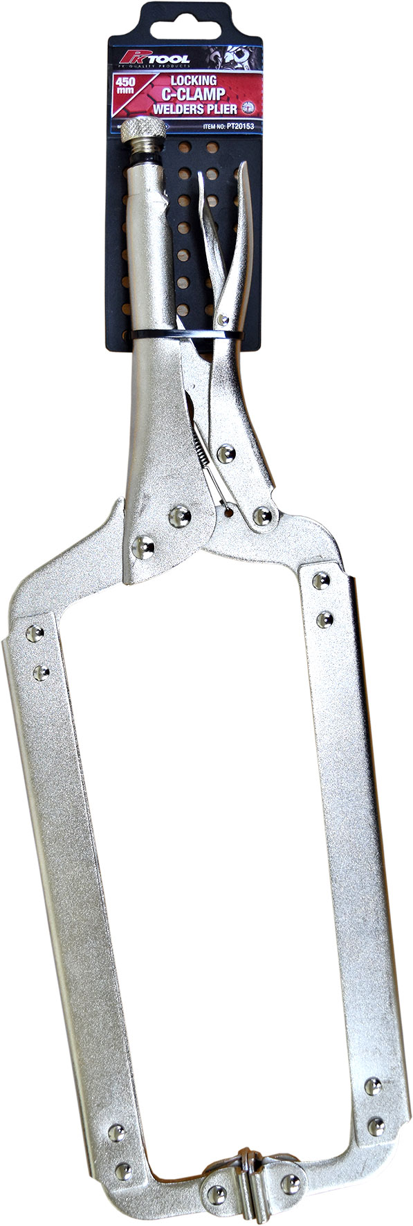 450mm Locking C-Clamp Welders Plier with Wide-Open Jaws & Swivel Pads