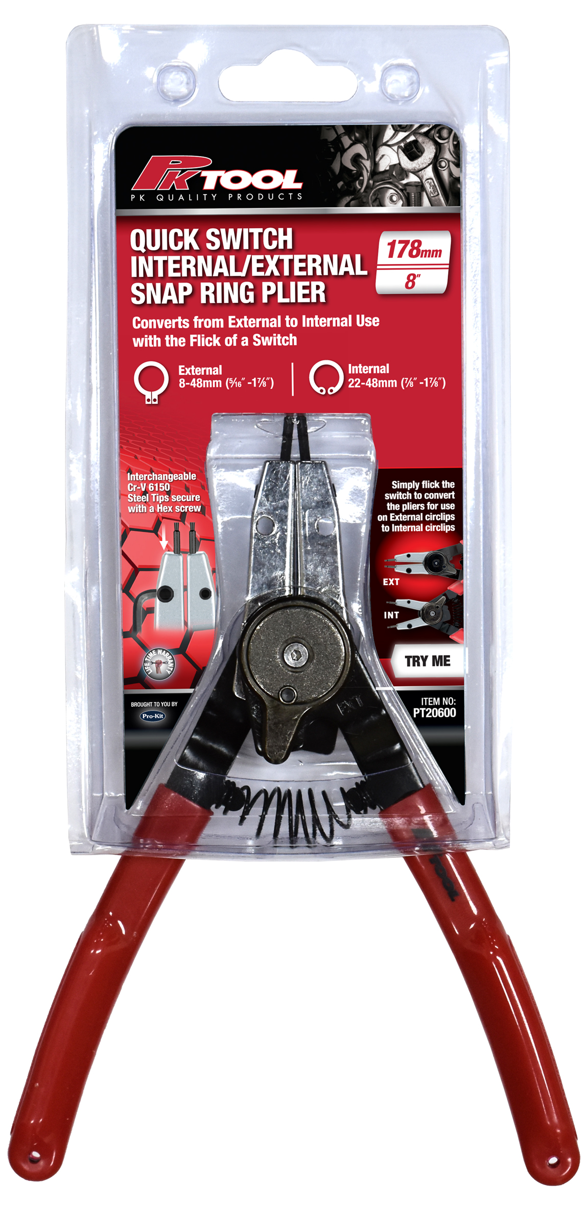 Quick Switch Internal/External Snap Ring Pliers