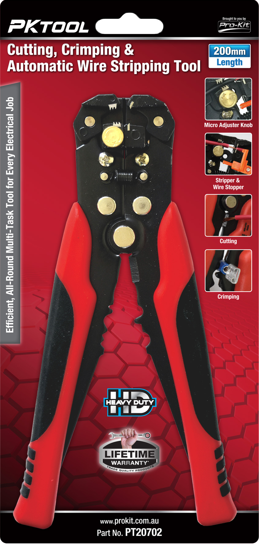 200mm Heavy Duty Wire Stripper & Crimper Tool