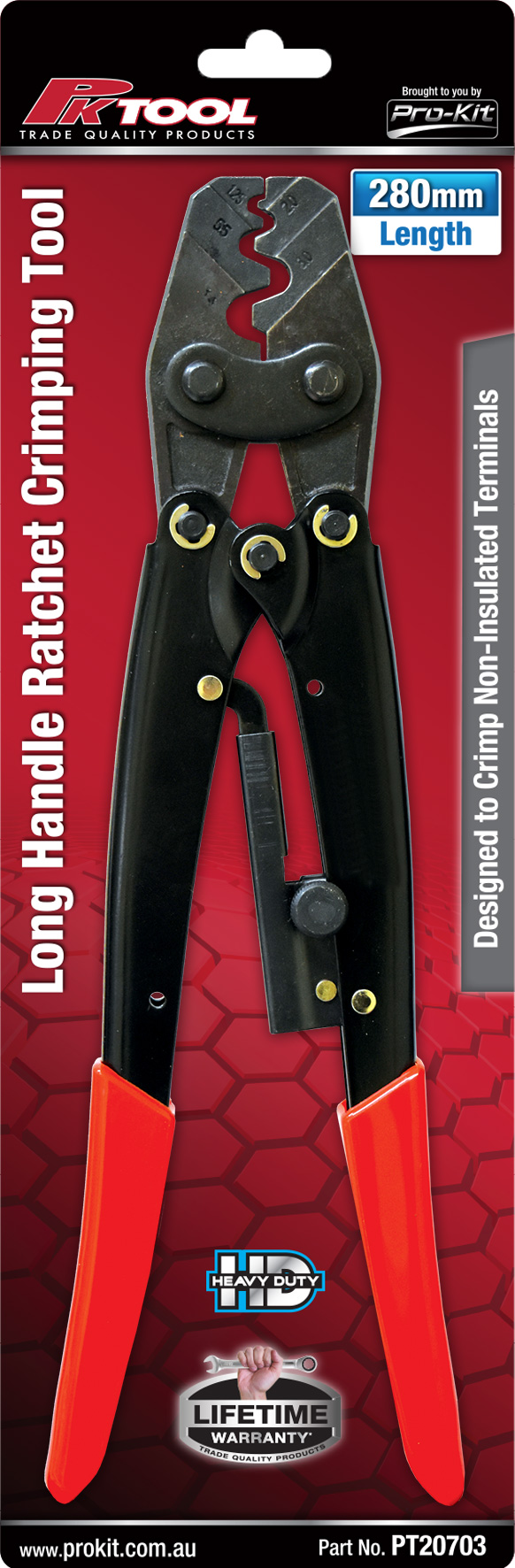 280mm Long Handle Ratchet Crimping Tool