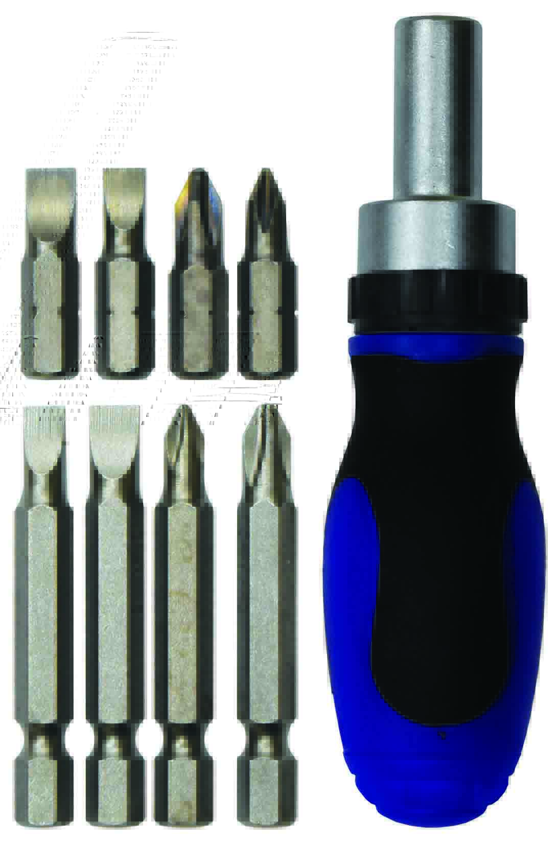 9pc 1/4” DR RATCHET SCREWDRIVER SET