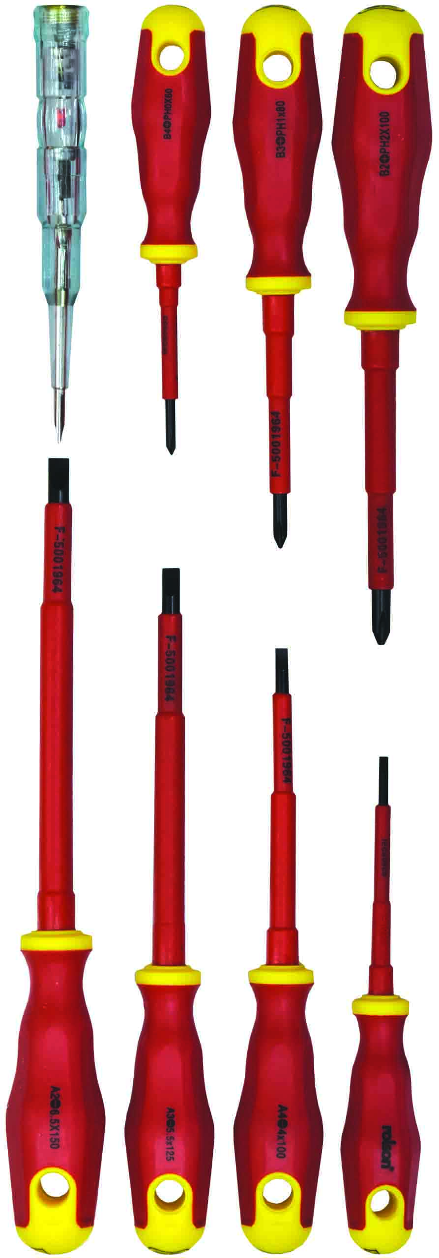 8pc Insulated Electric Car Screwdriver Set with Circuit Tester