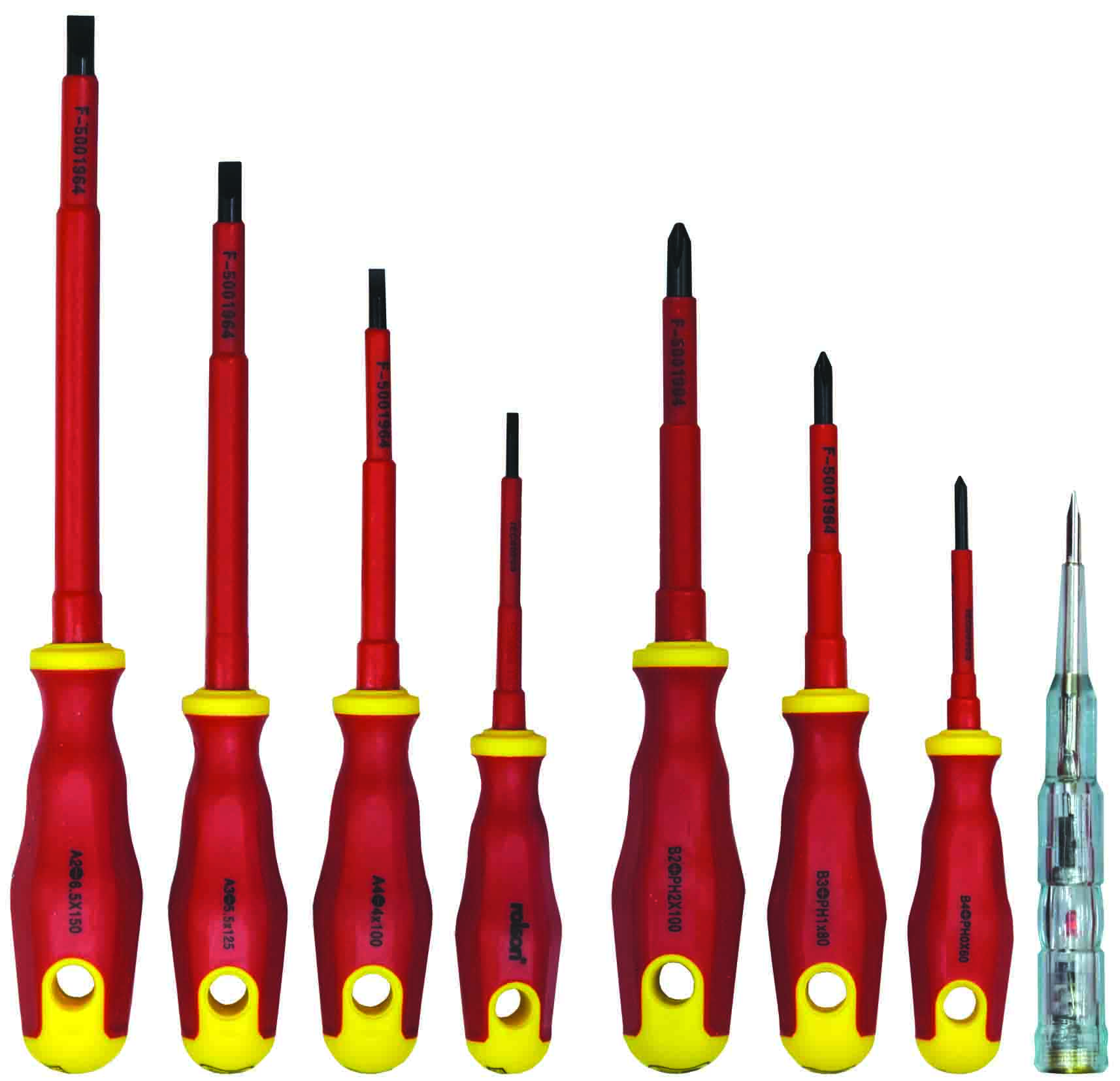8pc Insulated Electric Car Screwdriver Set with Circuit Tester