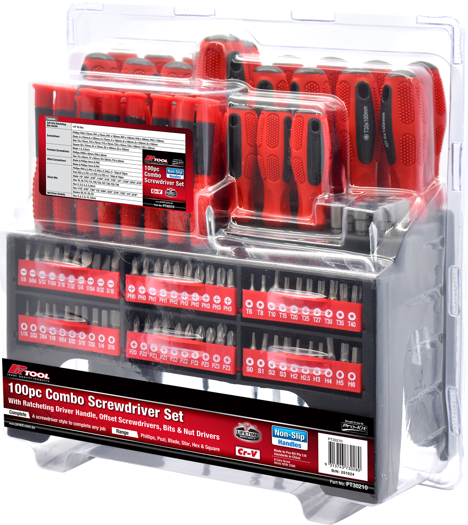 100pc Screwdriver Set with Handy Storage Rack