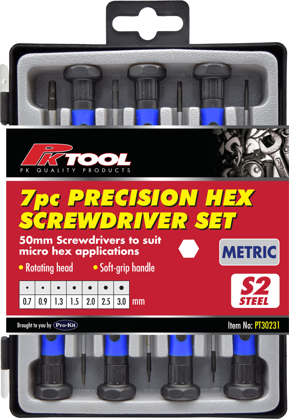 7pc Hex Metric Precision Screwdriver Set