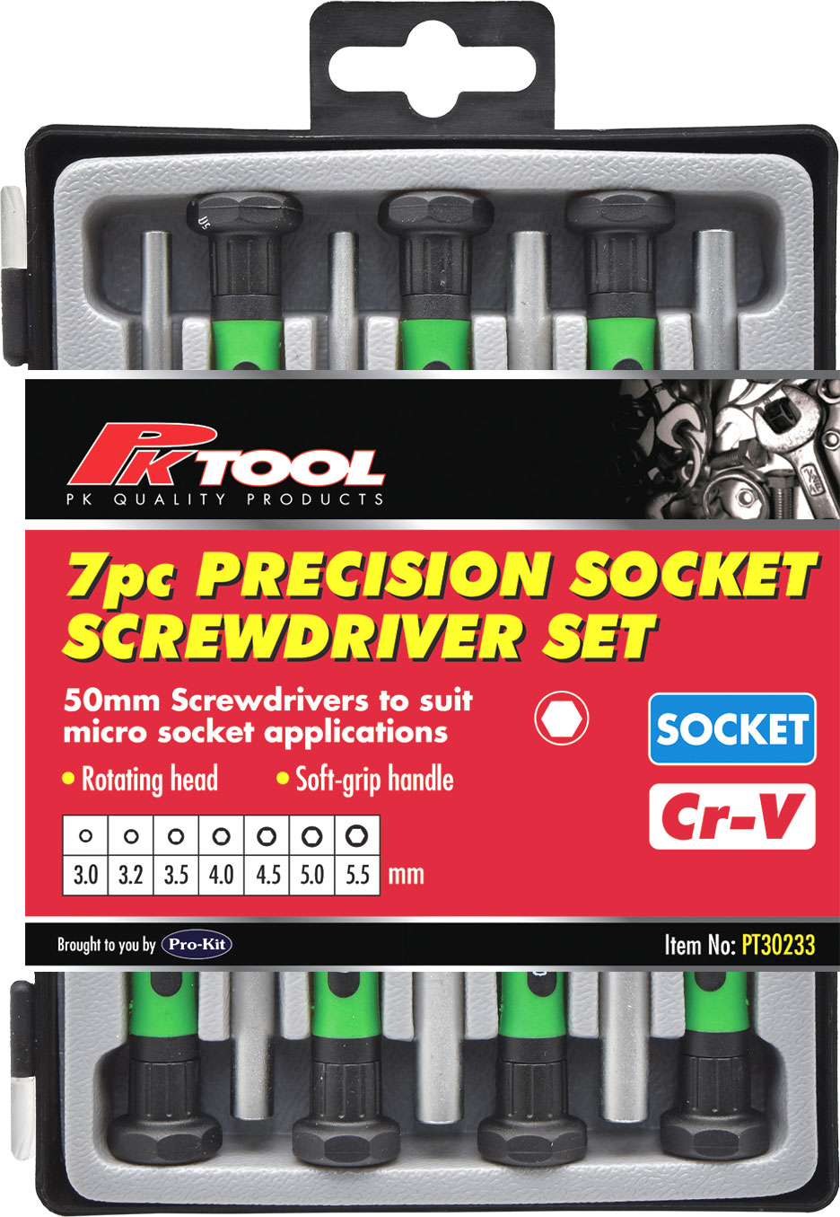 7pc 6pt Mini Socket Precision Screwdriver Set