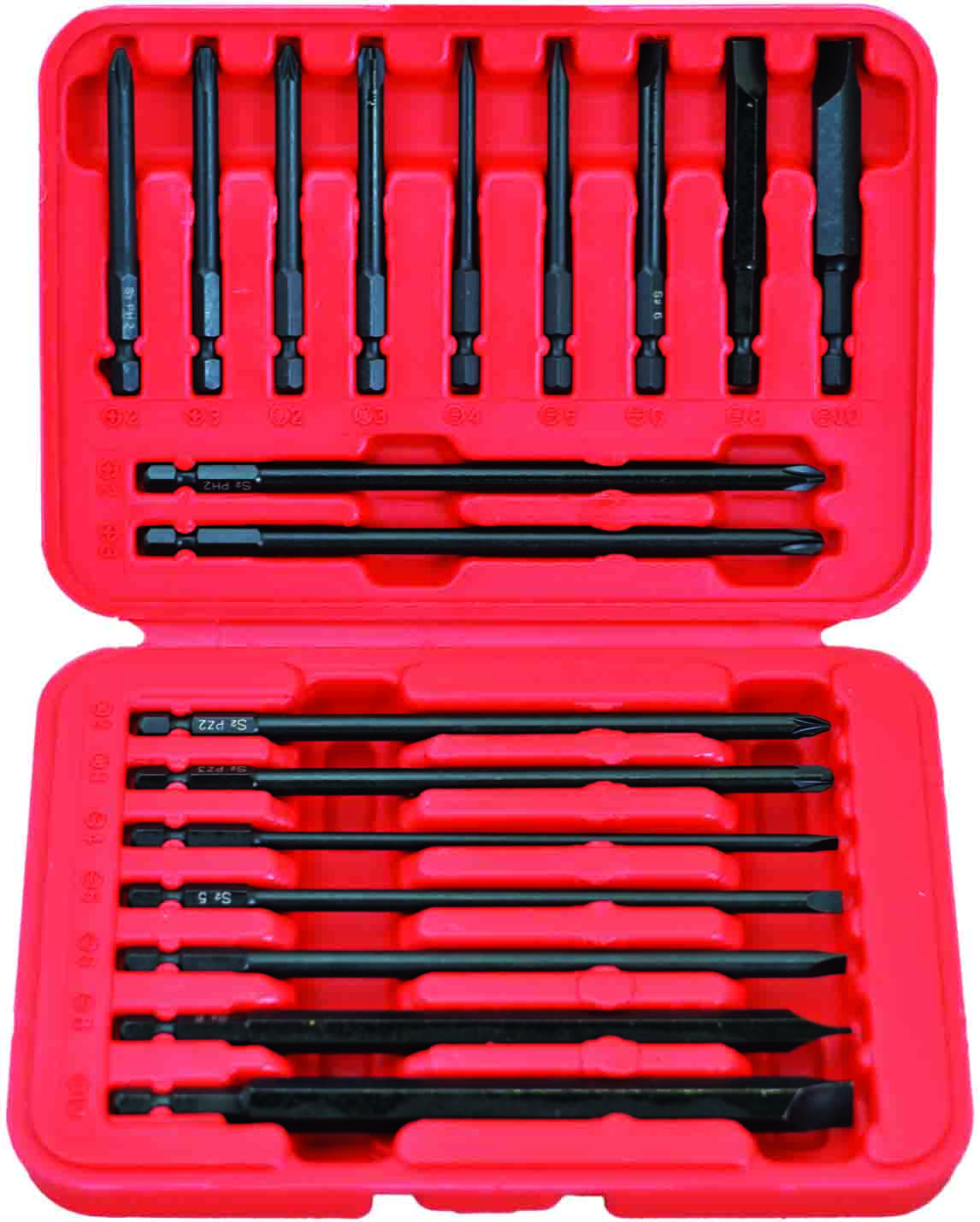 18pc 1/4” Hex Long Shaft Screwdriver Bits Set
