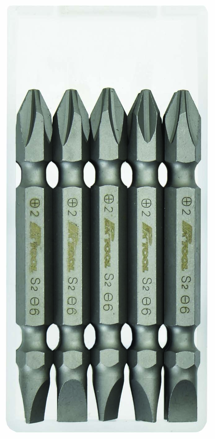 10pc 1/4” Hex 65mm Double Ended Screwdriver Bits Set