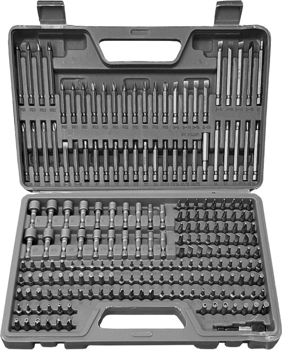 208pc Multi-Length Screwdriver Bits & Nut Driver Kit