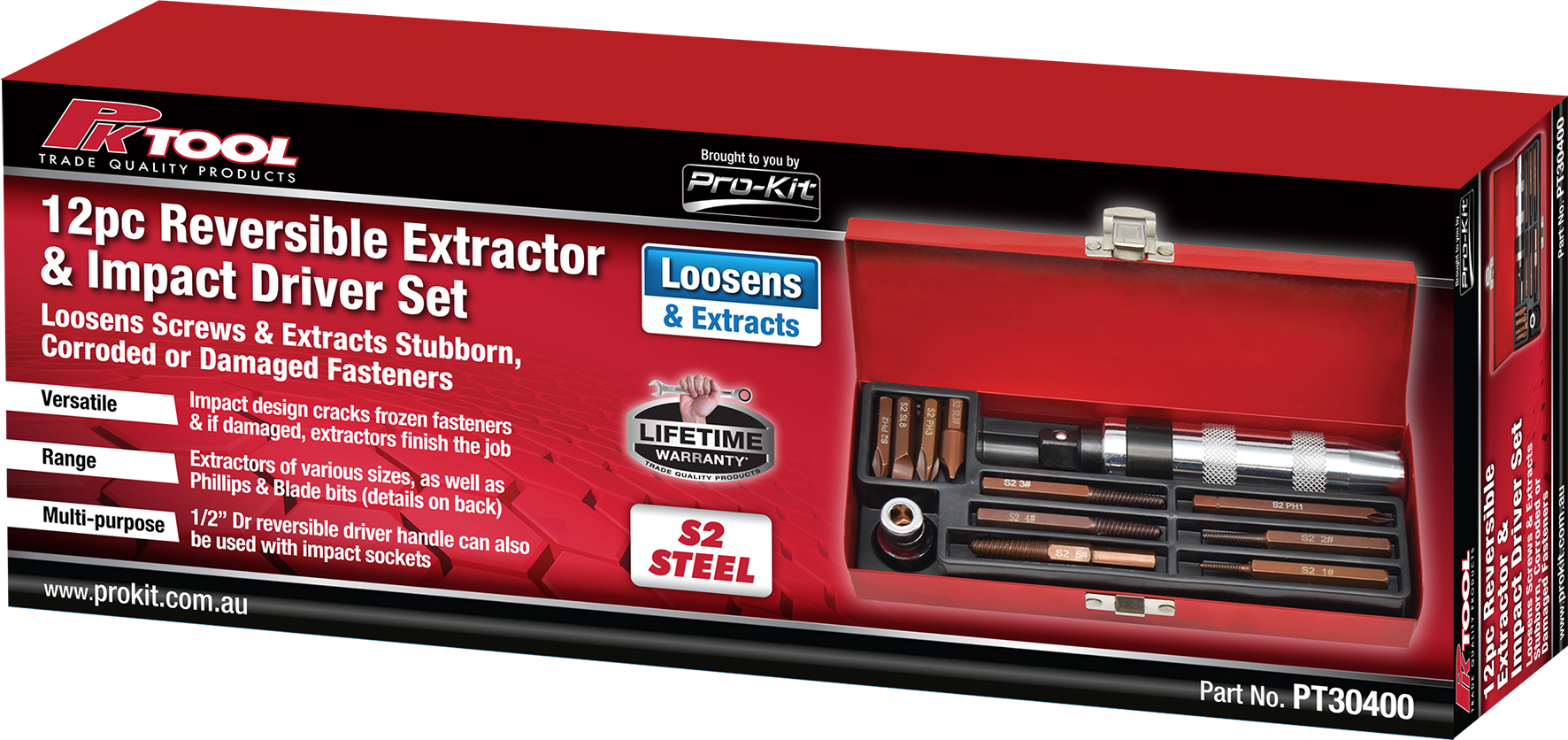12pc Reversible Extractor & Impact Driver Set