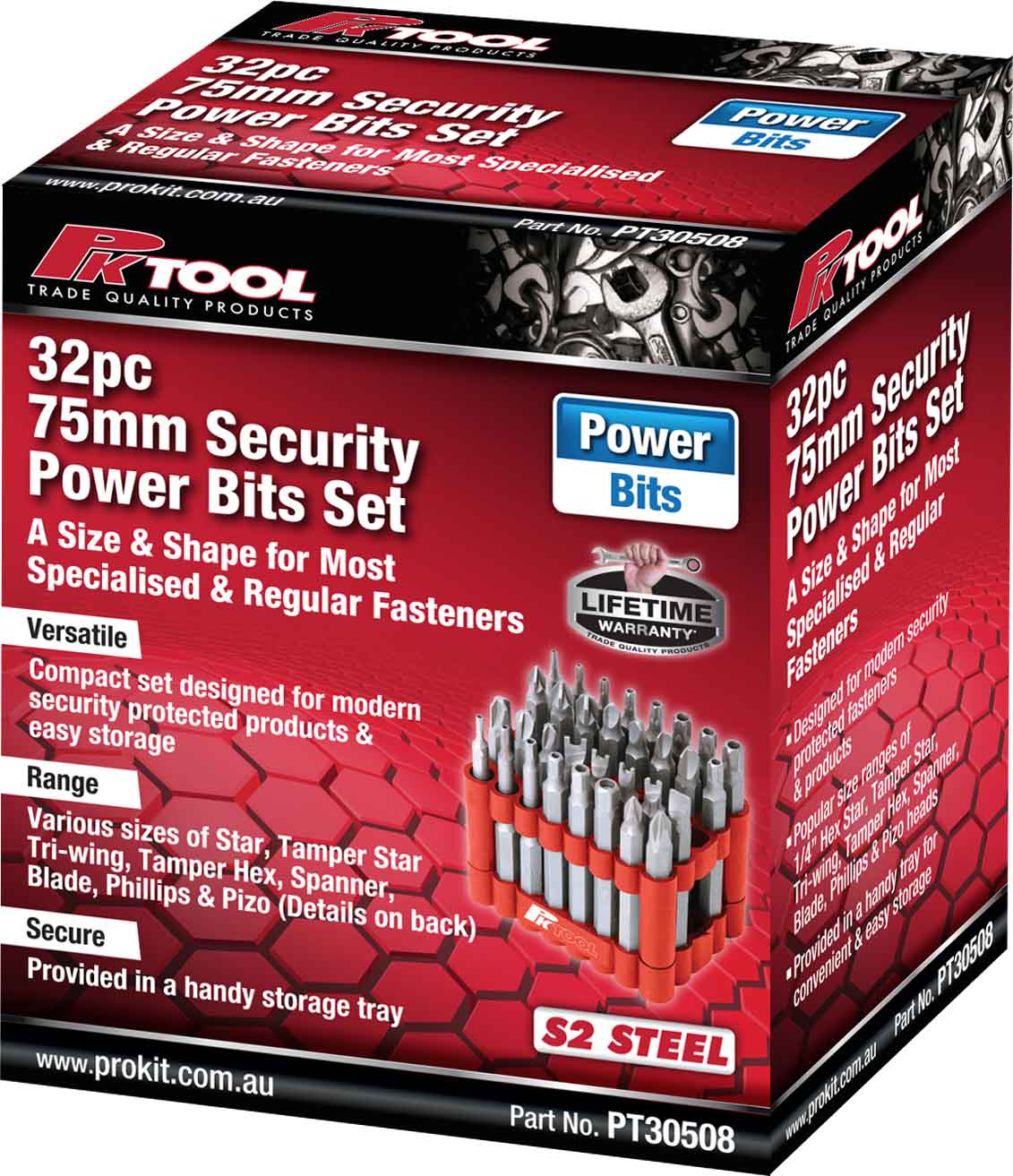 32pc 75mm Security Power Bits Set