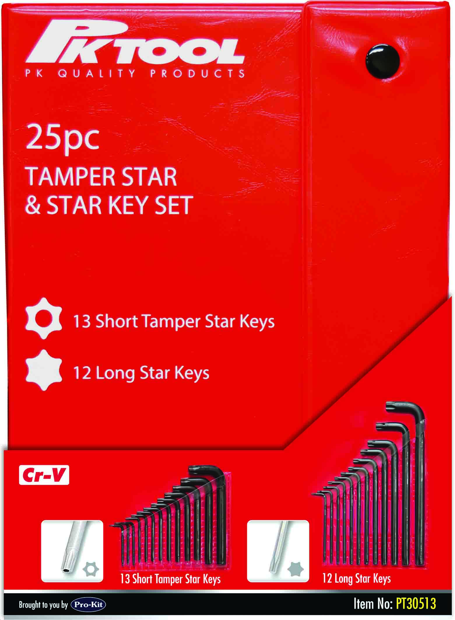 25pc Tamper Star & Star Key Set