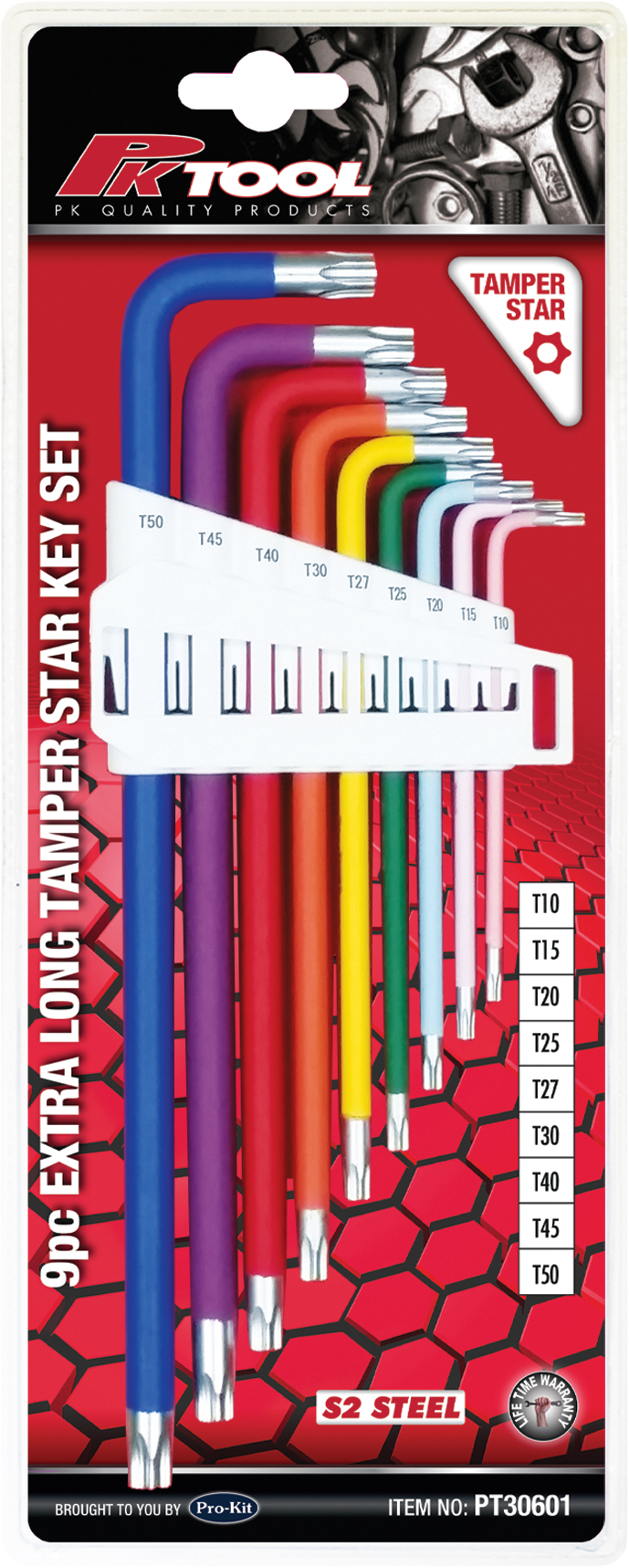 9pc Extra Long Star Tamper Star Key Set