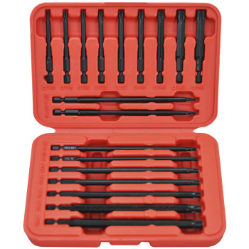 18pc 1/4" Dr Long Shaft Star Bits Set