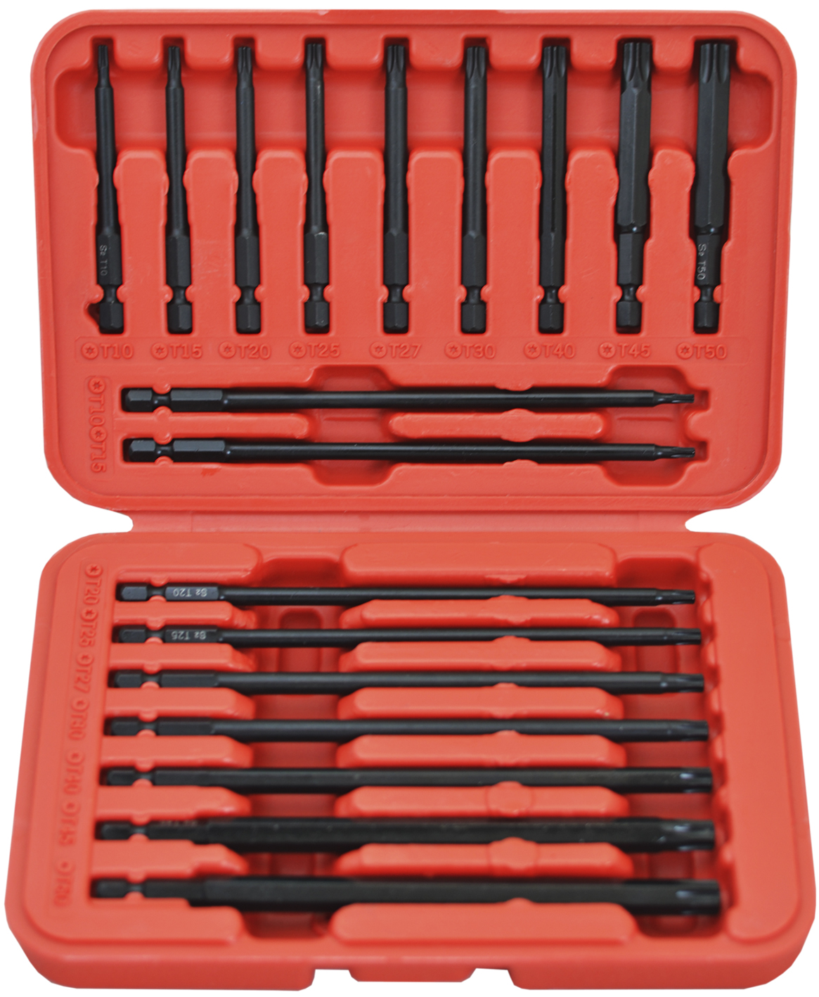 18pc 1/4″ Dr Long Shaft Star Bits Set