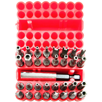33pc Cr-V 1/4” Hex Dr Security Bits Set